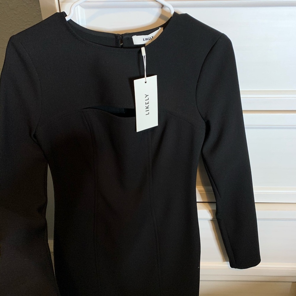 Women’s long sleeve little black dress